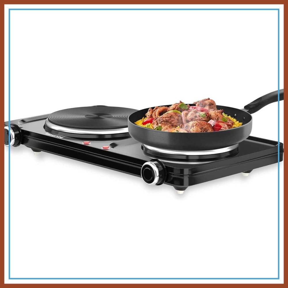 Camping Cooking List - 1800W Portable Electric Stove, Double Burner