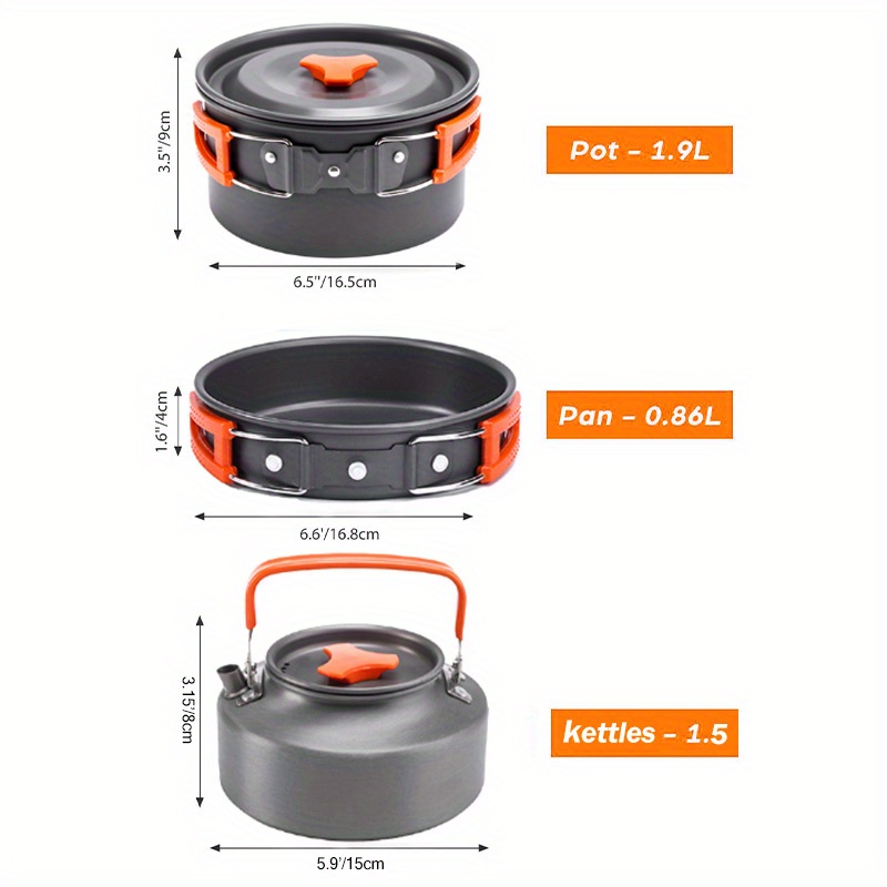 17pcs Camping Cookware Set, Po - Camping Cooking Pan Set recensie en prijs