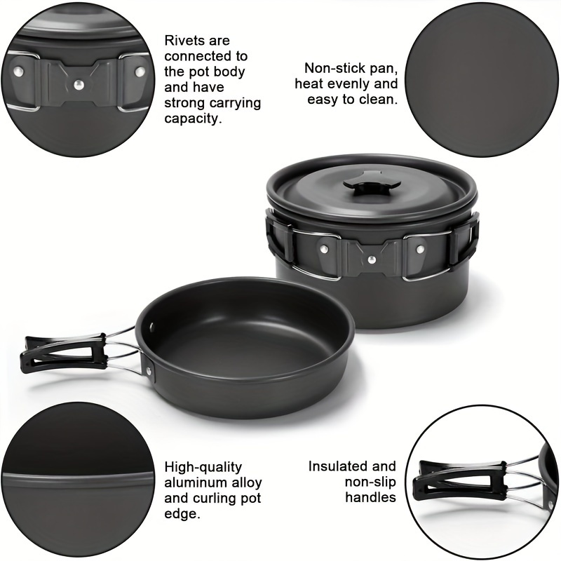 17pcs Camping Cookware Set, Po - Camping Cooking Pan Set recensie en prijs