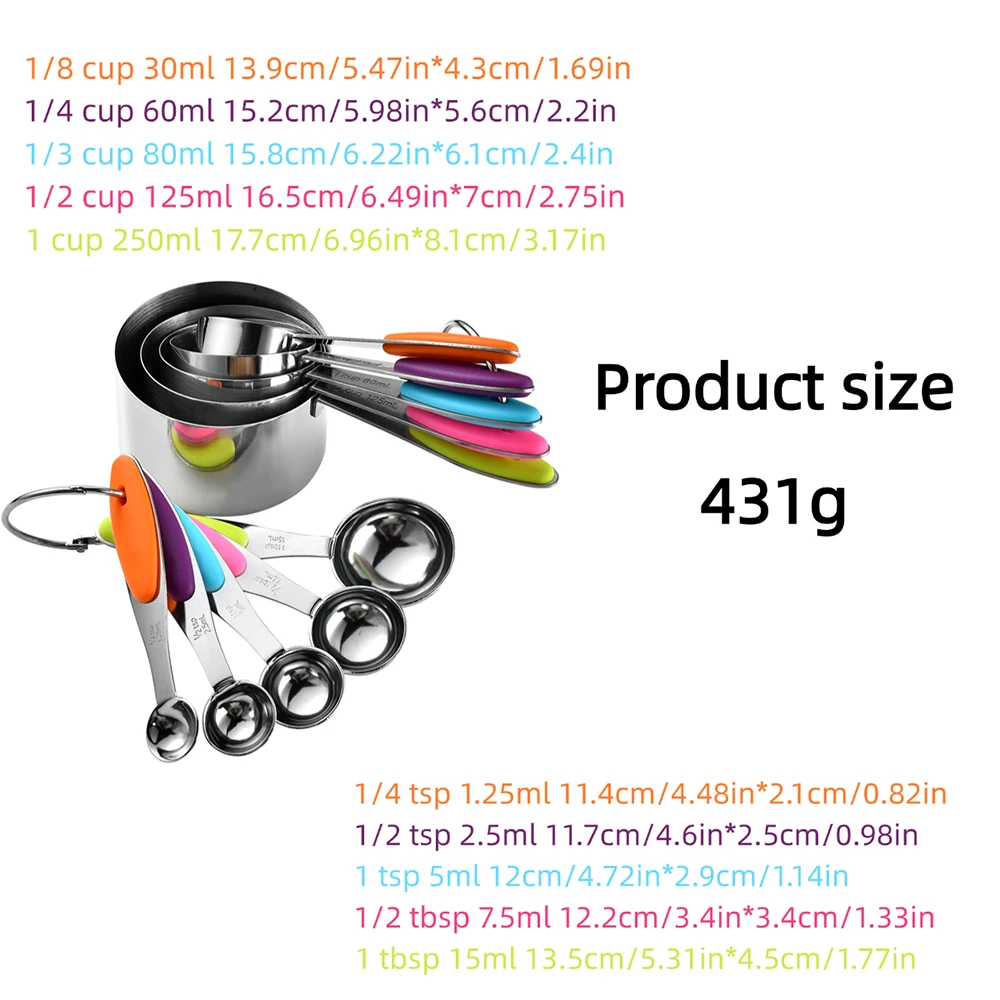 5/10Pcs Stainless Steel Measur - Camping Cooking Pan Set recensie en prijs