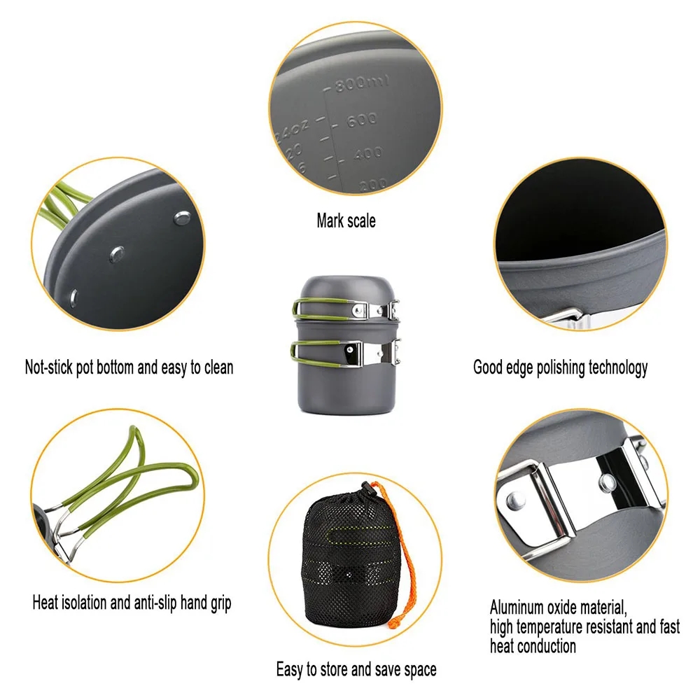 Camping Cookware Mess Kit Ultr - Camping Cooking Pan Set recensie en prijs