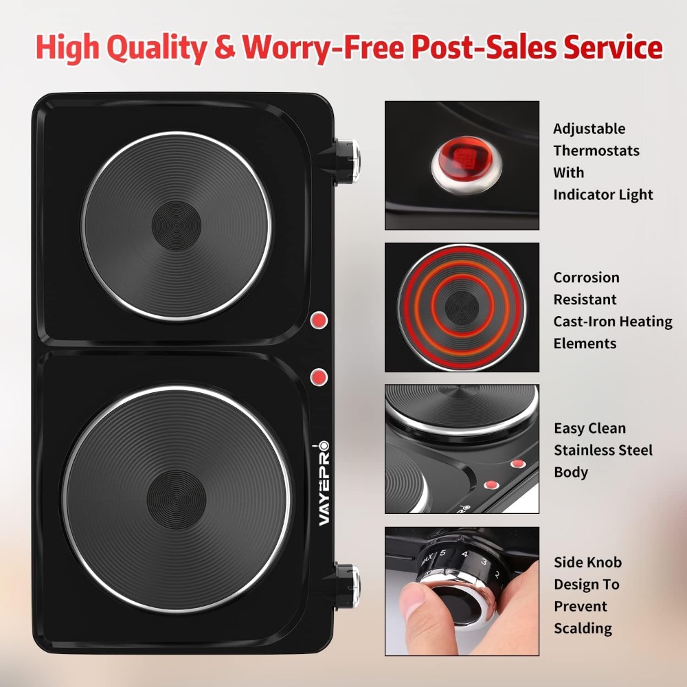 1800W Portable Electric Stove, - Camping Cooking List recensie en prijs