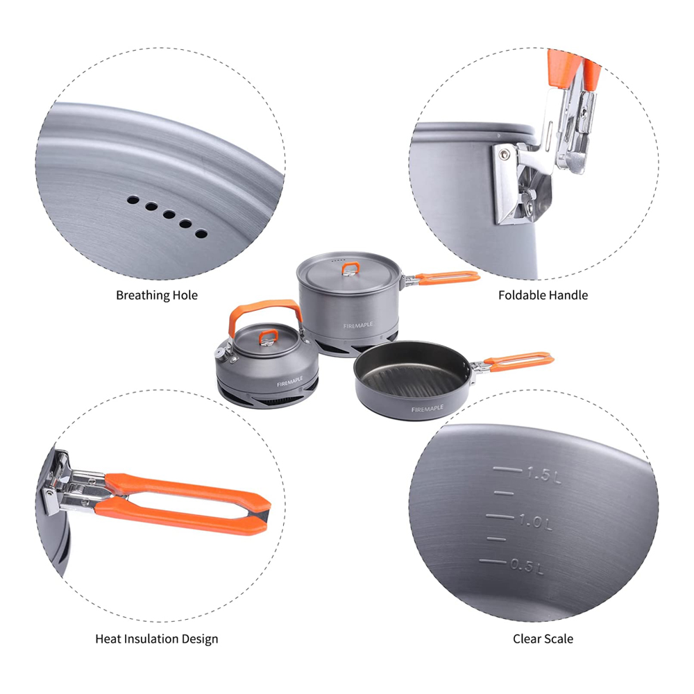 Fire Maple Camping Cookware Ut - Camping Cooking Pan Set recensie en prijs