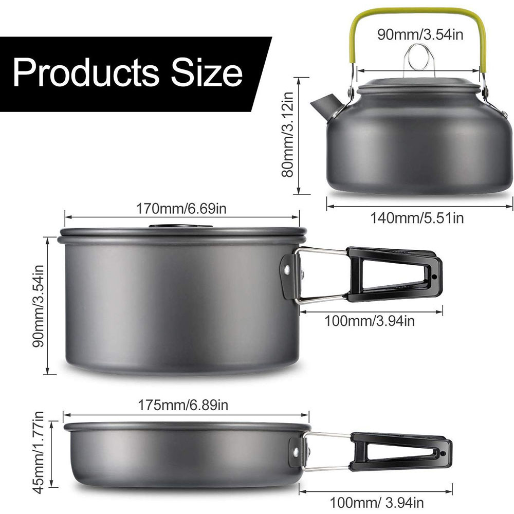 Outdoor camping cookware set m - Camping Cooking Pan Set recensie en prijs