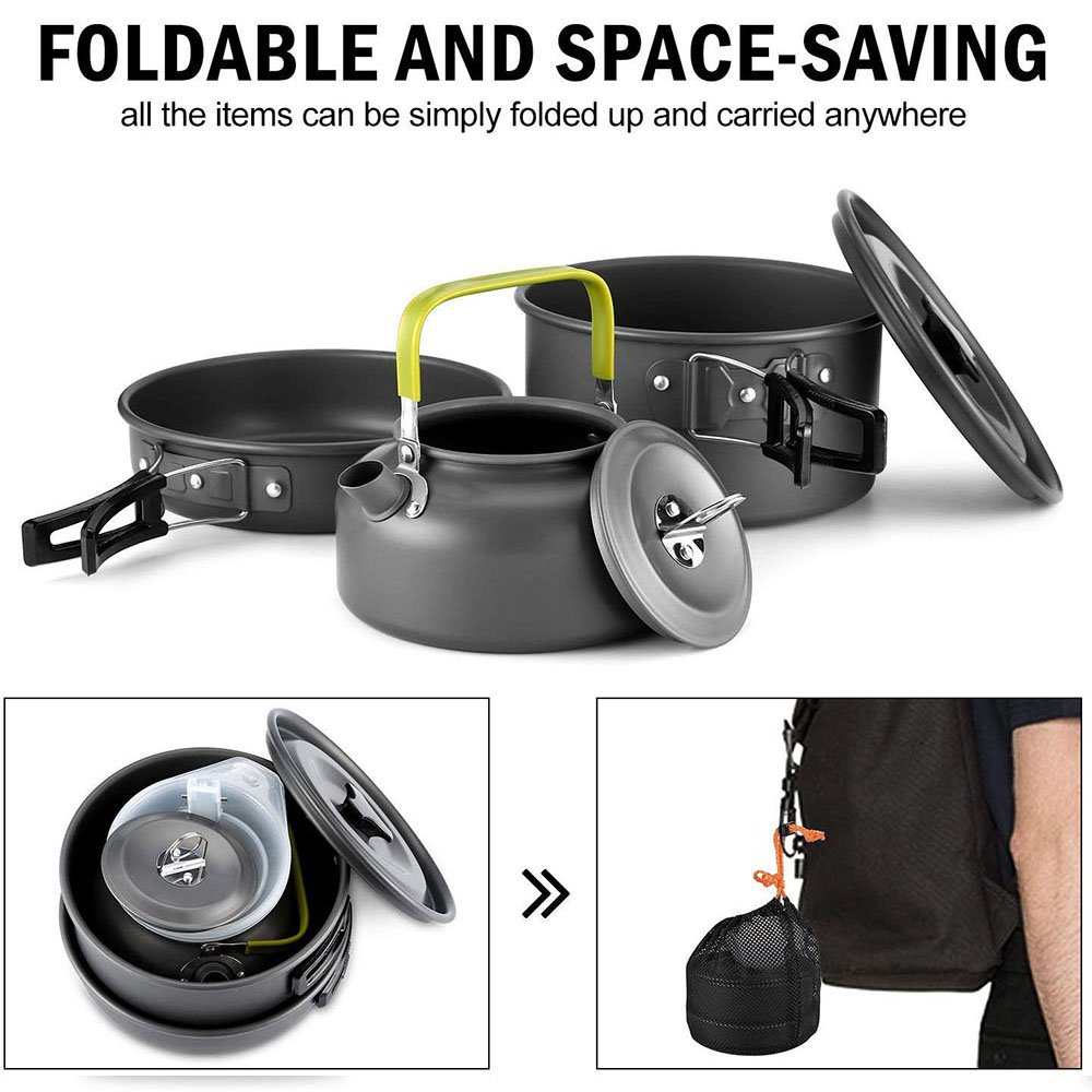 Outdoor camping cookware set m - Camping Cooking Pan Set recensie en prijs